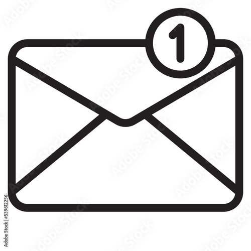 Notification Email outline style icon