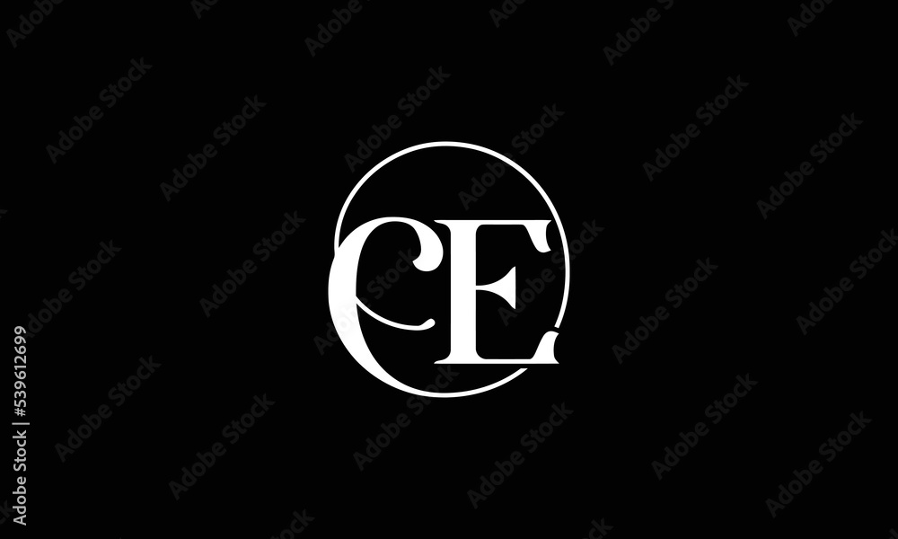 Professional and Minimalist Letter CE Logo Design, Editable in Vector ...