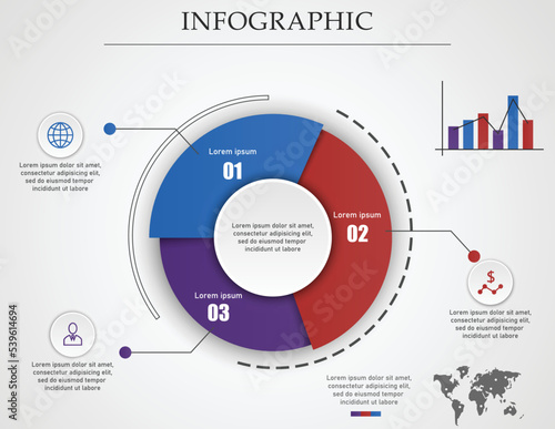 Business pie chart infographic