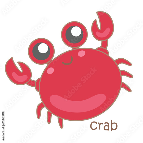 Alphabet C For Crab Illustration Vector Clipart