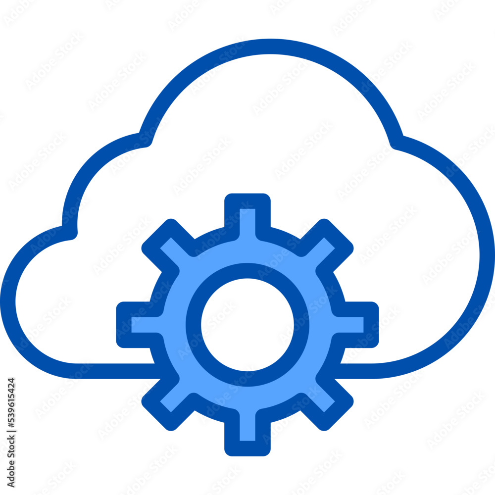 Setting blue outline icon Setting blue outline icon