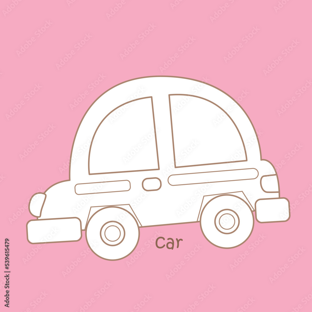 Alphabet C For Car Digital Stamp