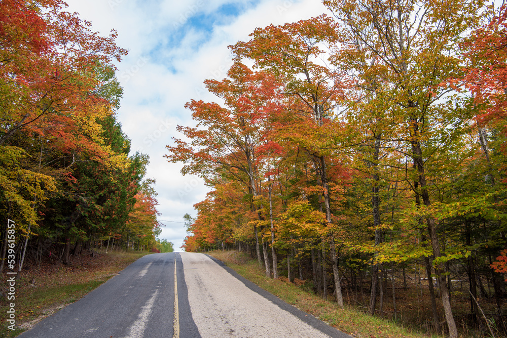 Fototapeta premium Colorful Fall on Washington Island, Door County, Wisconsin