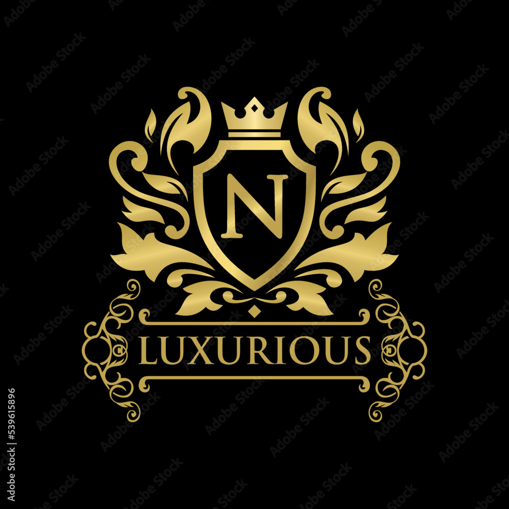 Luxury Logo template in vector for Restaurant, Royalty, Boutique, Cafe, Hotel, Heraldic, Jewelry, Fashion and other vector illustration Luxury Logo template in vector for Restaurant, Royalty, Boutique, Cafe, Hotel, Heraldic, Jewelry, Fashion and other vector illustration