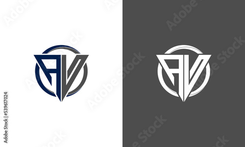 letter av logo design