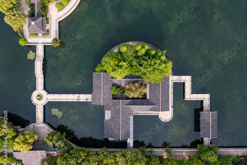 Aerial photography of ancient buildings in China