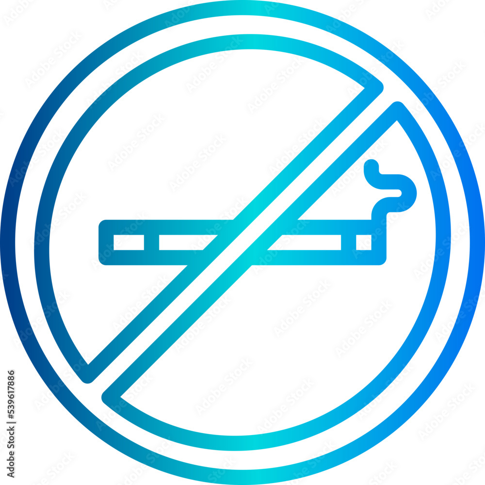 No smoking outline icon
