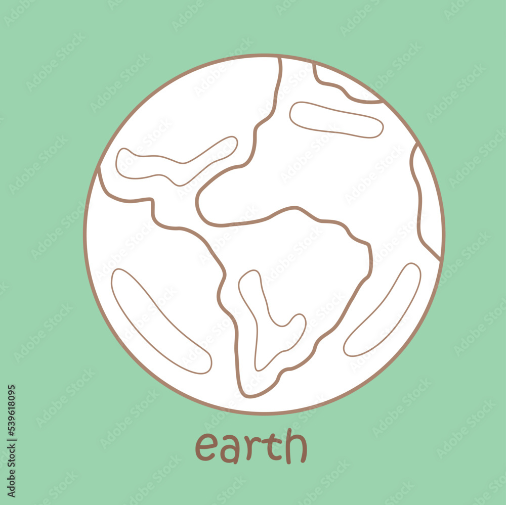 Alphabet E for Earth Digital Stamp Alphabet E for Earth Digital Stamp