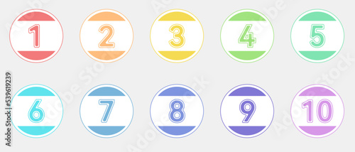 数字　素材　円形