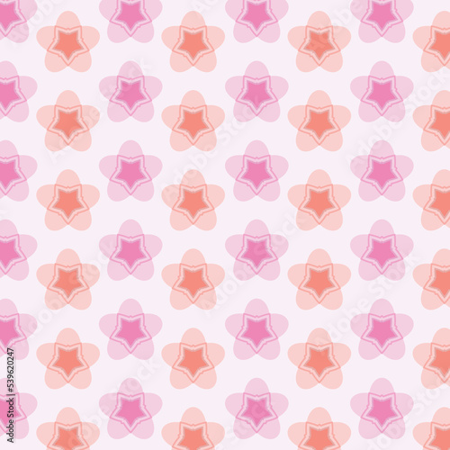 seamless pattern with pink flowers