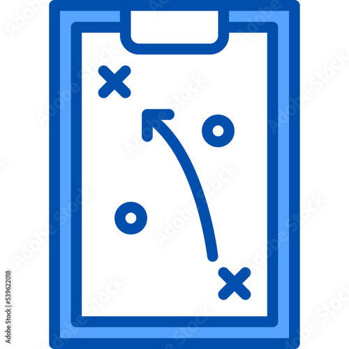 Tactics blue outline icon