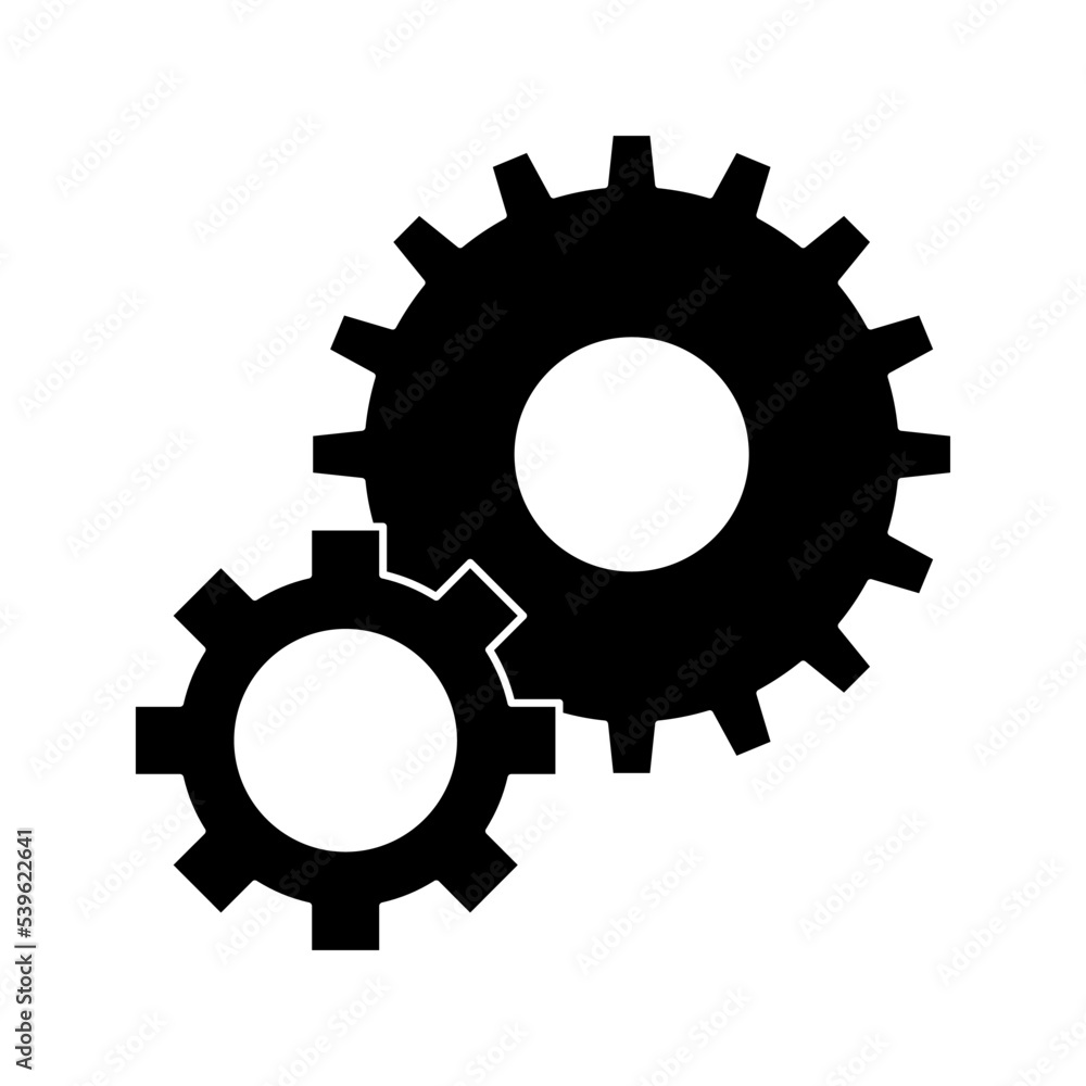Gear icon. setting sign for mobile concept and web design. vector illustration Gear icon. setting sign for mobile concept and web design. vector illustration