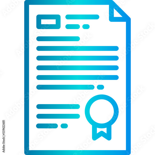Licence outline icon