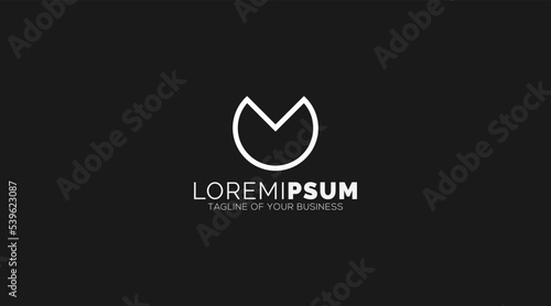 Abstract letter M modern logotype icon design concept