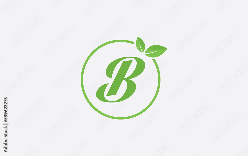 Fresh nature and healthy leaf logo design image with the letter and alphabets. Green leaf and eco logo icon design Fresh nature and healthy leaf logo design image with the letter and alphabets. Green leaf and eco logo icon design
