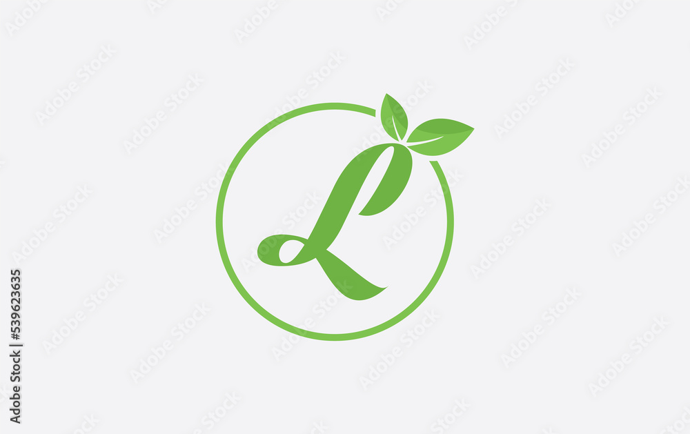 Fresh nature and healthy leaf logo design image with the letter and alphabets. Green leaf and eco logo icon design Fresh nature and healthy leaf logo design image with the letter and alphabets. Green leaf and eco logo icon design
