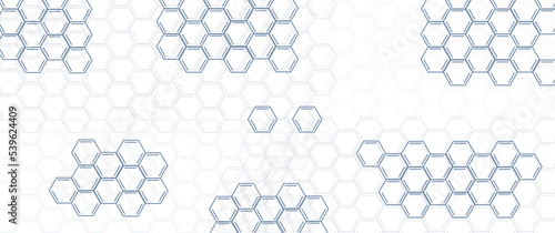 Abstract modern hexagon chemical pattern background design concept, perfect for background, science background, backdrop, card, banner.