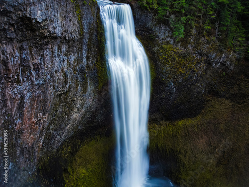 A photo of the salt creek water fall in a slow shutter speed