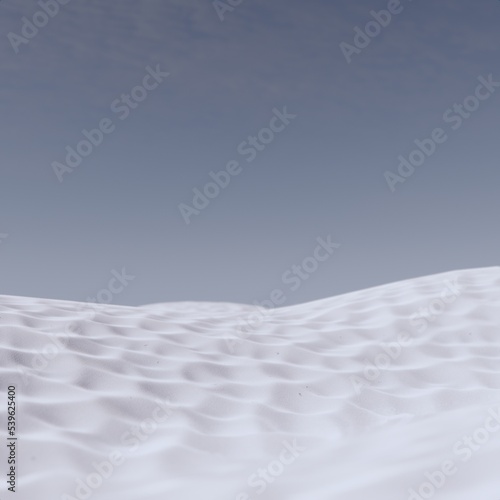 Natural winter snow field landscape