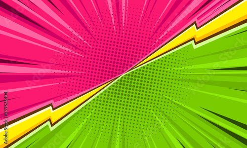 Comic abstract versus background template