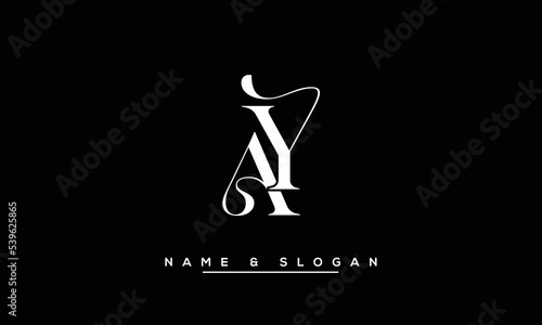 YA,  AY,  Y,  A   Abstract  Letters  Logo  Monogram