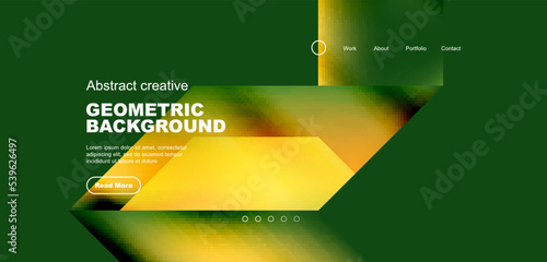 Triangles with fluid gradients, abstract landing page background. Minimal shapes composition for wallpaper, banner, background, leaflet, catalog, cover, flyer