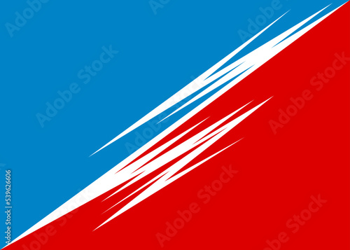 Two side background separated with spikes line pattern