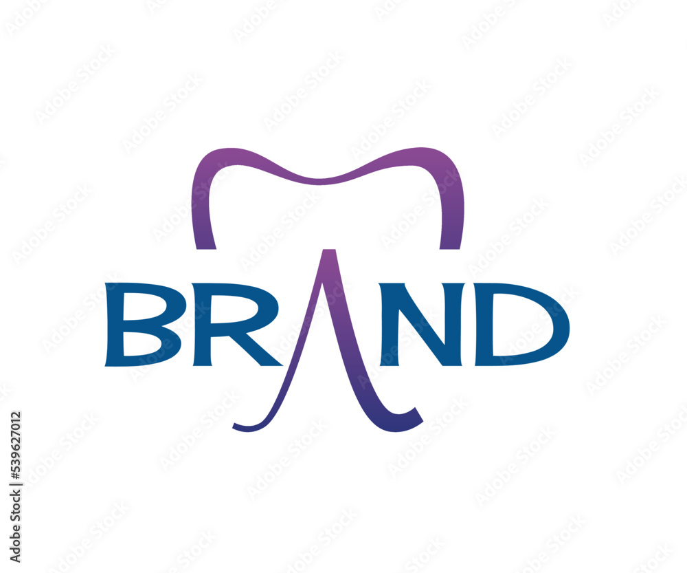Vetor de Tooth Dental logo icon design template. Abstract initial