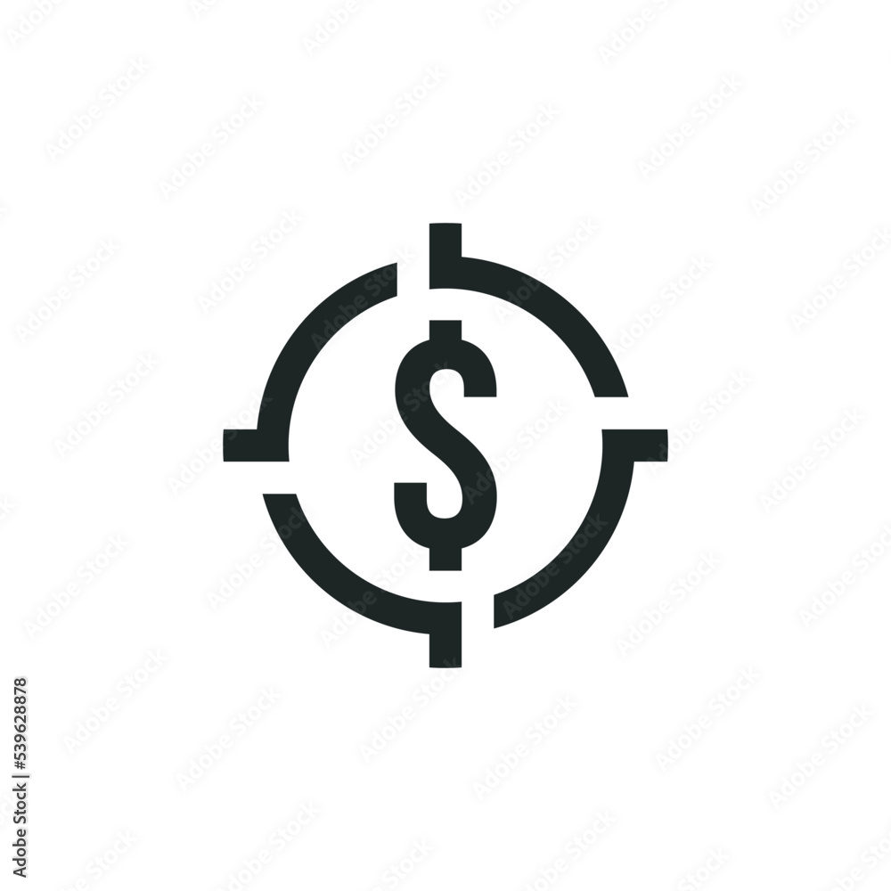 Market value icon isolated on white background Market value icon isolated on white background
