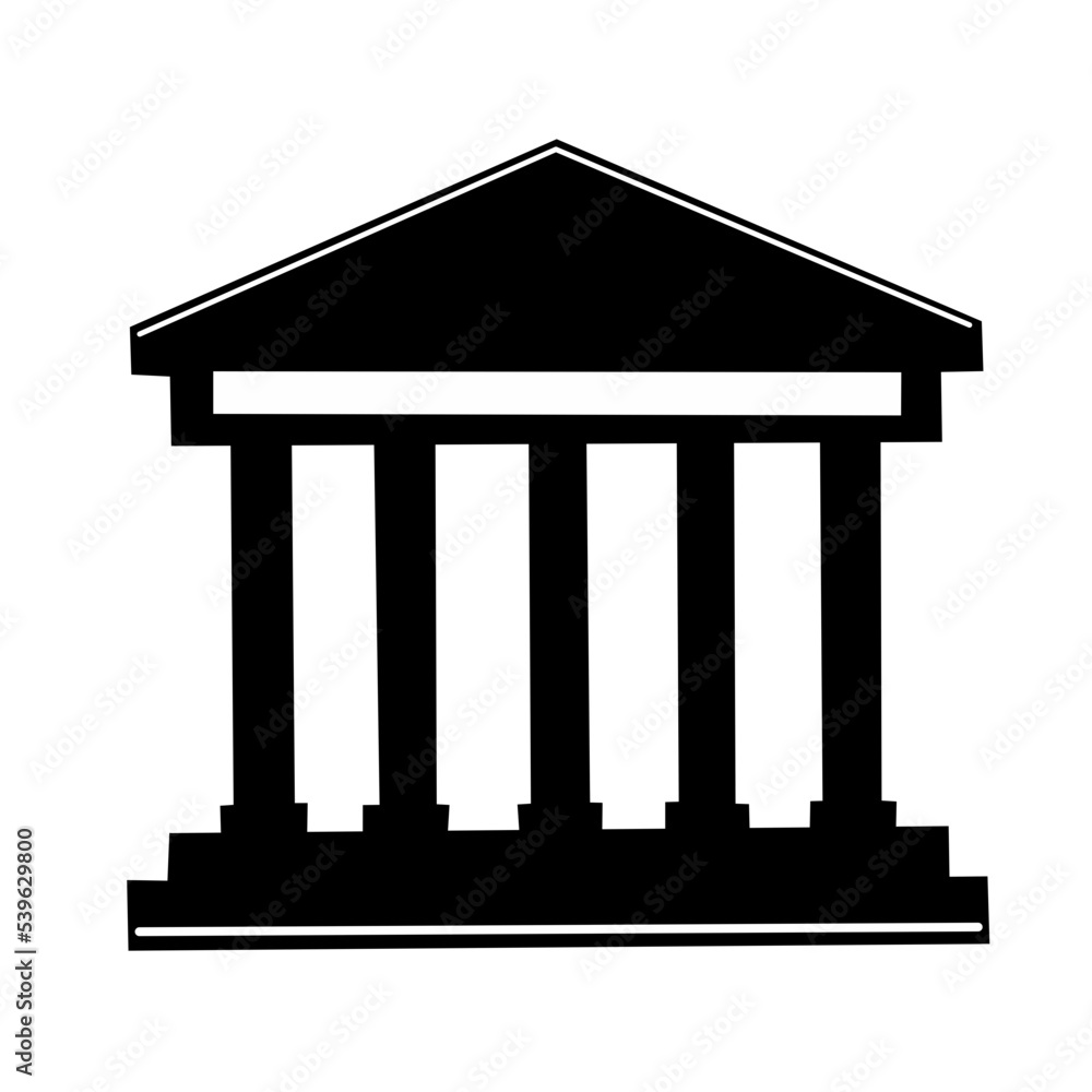 Silhouette Bank Icon