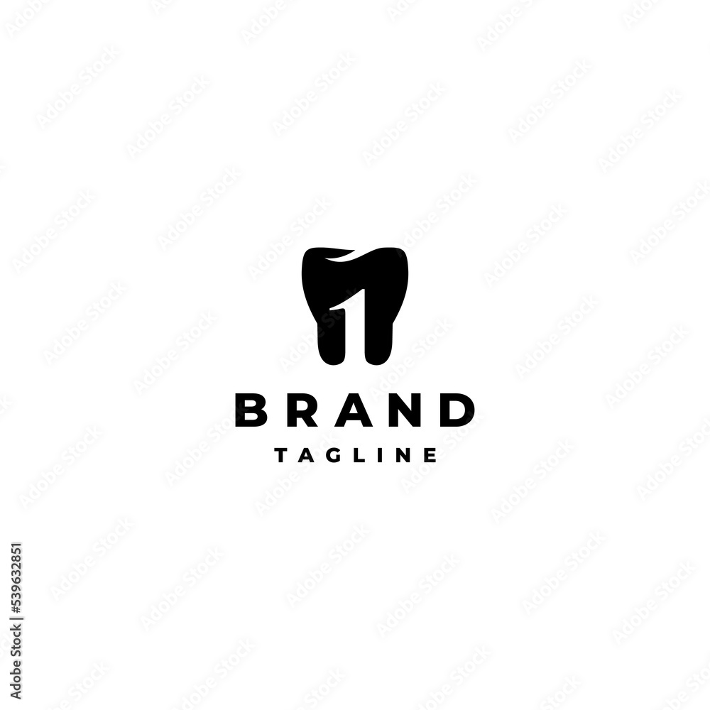 Simple Dentist Logo Design Number One in Teeth Silhouette. Simple Teeth Icon With Number One Symbol In It Logo Design. Simple Dentist Logo Design Number One in Teeth Silhouette. Simple Teeth Icon With Number One Symbol In It Logo Design.
