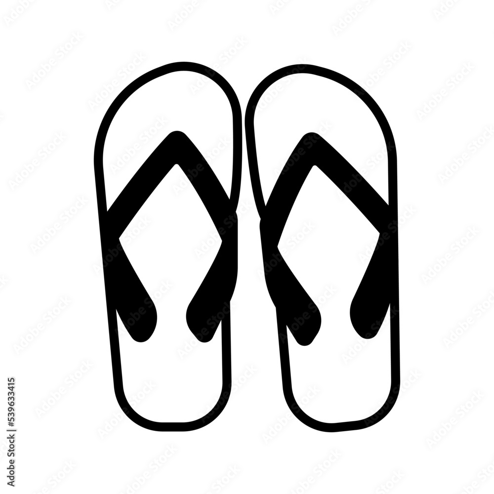Slippers icon. sign for mobile concept and web design. vector illustration Slippers icon. sign for mobile concept and web design. vector illustration