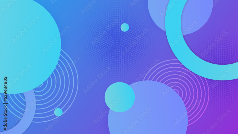 Modern blue and purple gradient background with circle geometric creative and minimal gradient concepts. Vector abstract graphic design banner pattern presentation background web template.