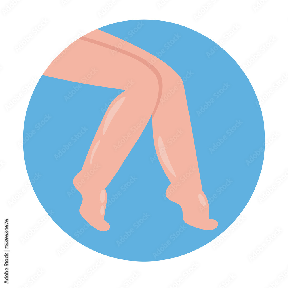 Swelling of the feet. Swollen ankles and feet. Vector illustration
