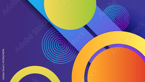 Abstract background with colorful geometric shapes. Trendy gradient geometric pattern background texture. Minimal color gradient background template for poster, certificate, presentation, landing page © SyahCreation