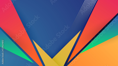 Abstract background with colorful geometric shapes. Trendy gradient geometric pattern background texture. Minimal color gradient background template for poster, certificate, presentation, landing page