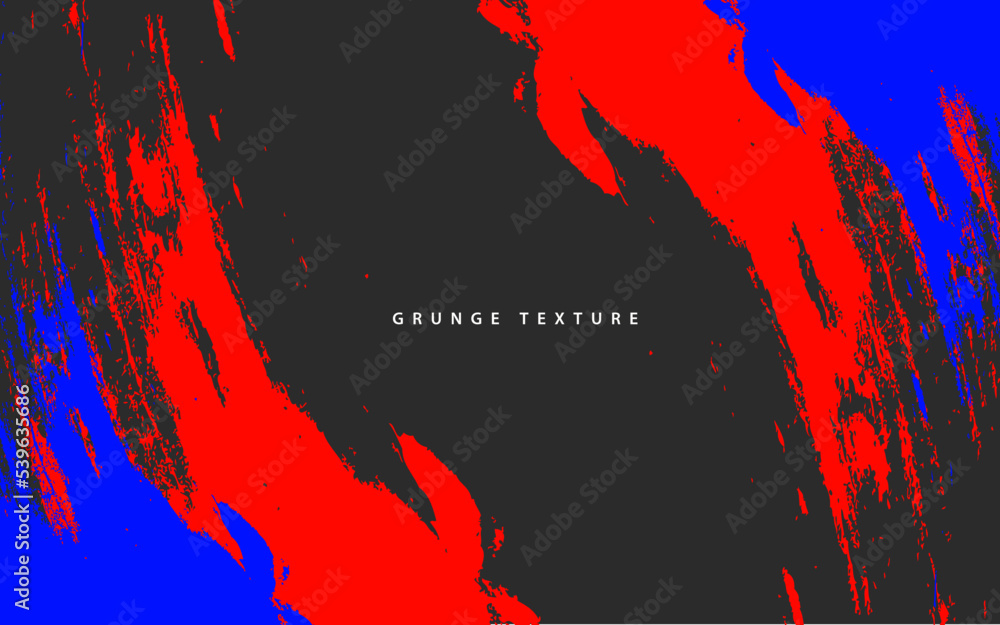 Abstract grunge texture paintbrush blue and red background vector Abstract grunge texture paintbrush blue and red background vector