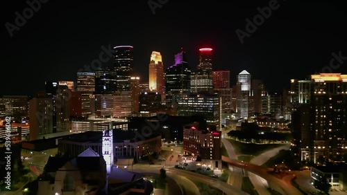 Downtown Minneapolis, MN Night Drone Flight Shoot 2 - 1