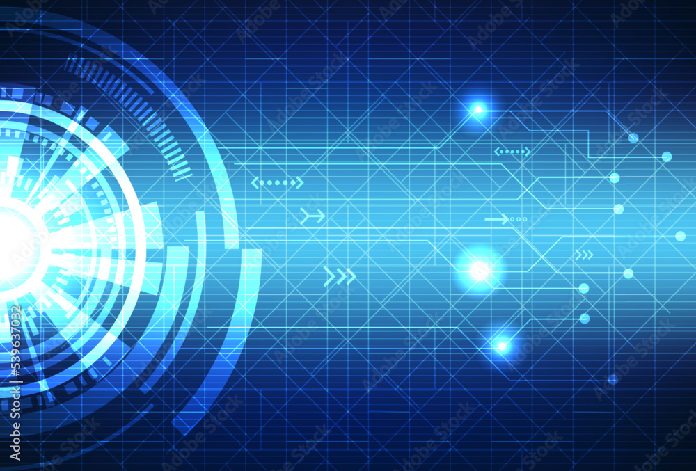 Fototapeta premium Abstract futuristic digital technology background, Cyber Technology background