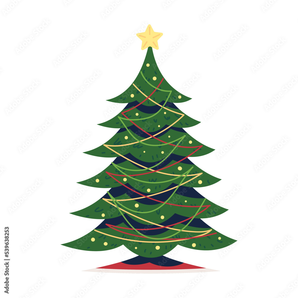 christmas tree with star christmas tree with star