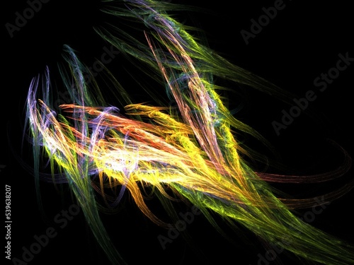 Abstract background, colored fantastic texture, unique art illustration, fractal for graphic design projects.