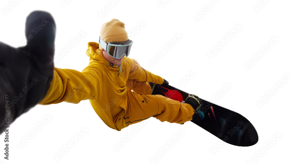 Snowboarder cut out Snowboarder cut out