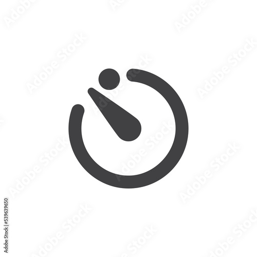 Self camera timer vector icon