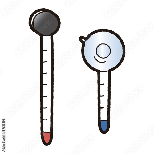 水温計（温度計）のイラスト