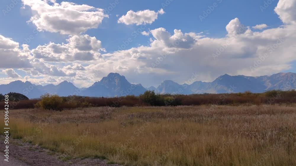 Driving in Grand Teton National Park Wyoming Driving in Grand Teton National Park Wyoming