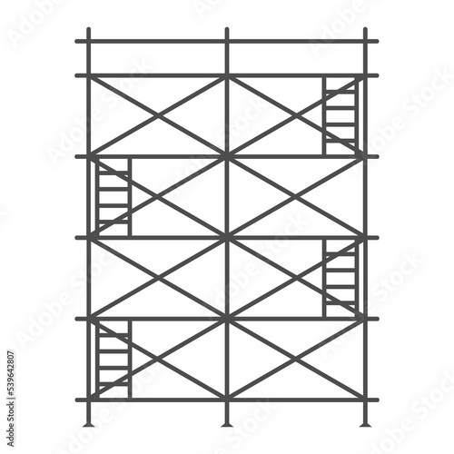 Scaffolding construction flat line icon vector.