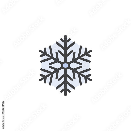 Snowflake filled outline icon