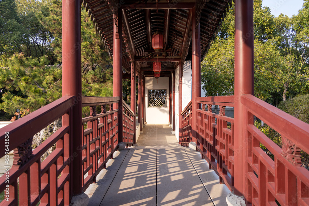 Corridor of classical architecture in China Corridor of classical architecture in China