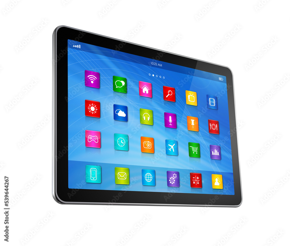 Digital Tablet PC Computer - apps icons interface Digital Tablet PC Computer - apps icons interface