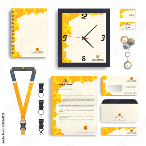 Honey bee professional business branding set